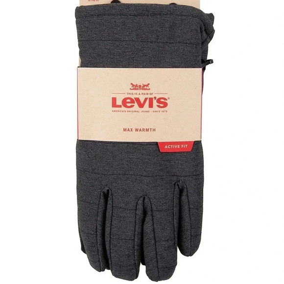 Men Levi's Knit Stretch Winter Glove Touch Screen - Picture 1 of 9